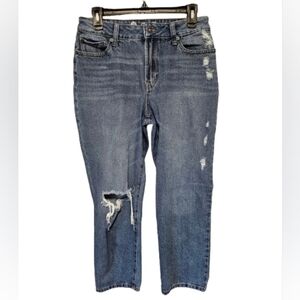 Rewash Distressed Blue Ankle Jeans for Women Size 29